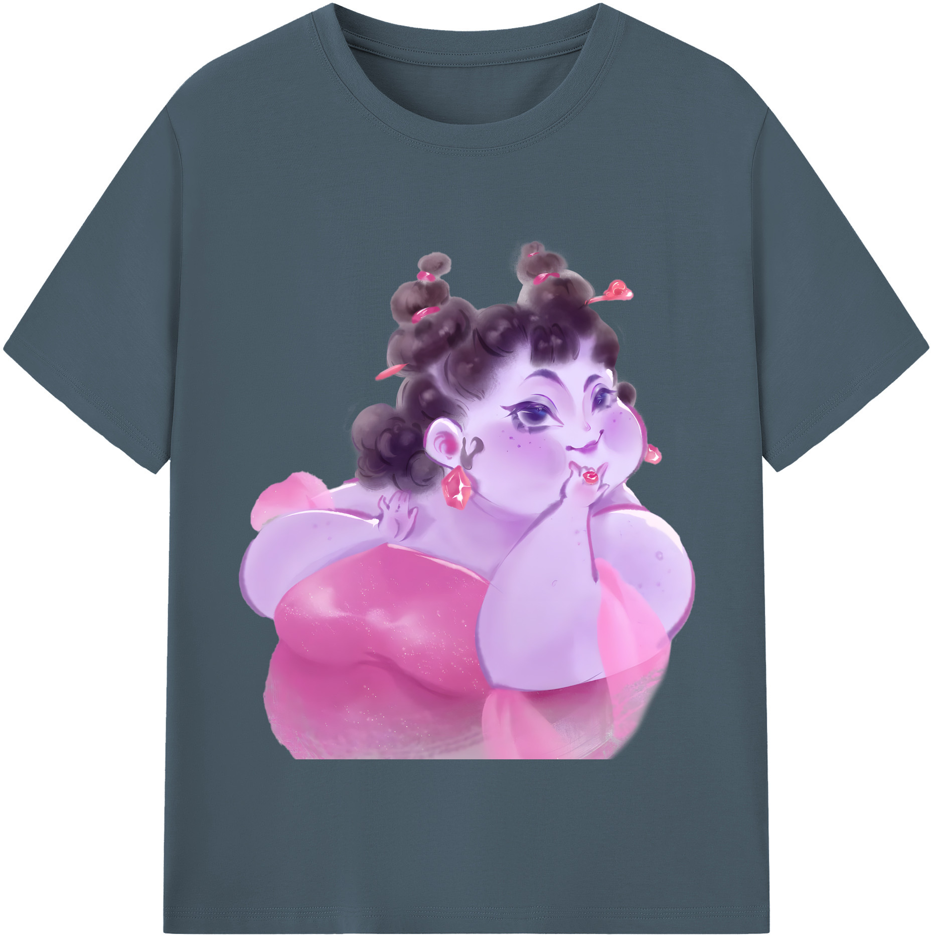 （画像用） Ne Zha 2 ナタ 魔童の大暴れ 綿100％半袖Tシャツ（フロントプリント）